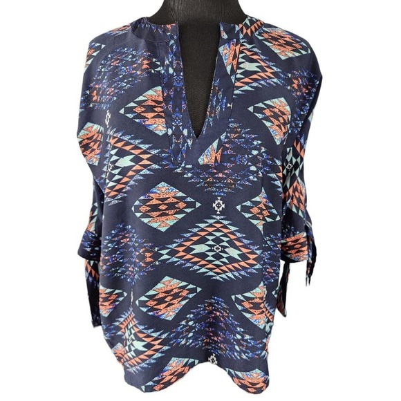 Live 4 Truth womens top sz medium western Aztec print - Picture 1 of 10